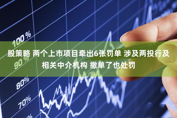 股策略 两个上市项目牵出6张罚单 涉及两投行及相关中介机构 撤单了也处罚