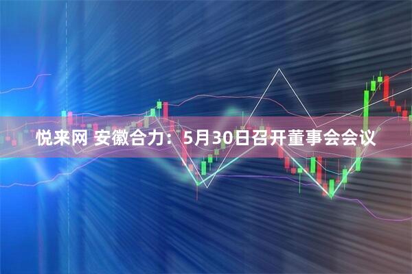 悦来网 安徽合力：5月30日召开董事会会议