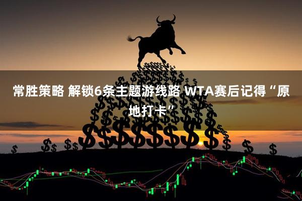 常胜策略 解锁6条主题游线路 WTA赛后记得“原地打卡”