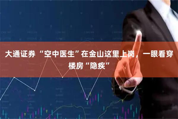 大通证券 “空中医生”在金山这里上岗，一眼看穿楼房“隐疾”
